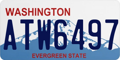 WA license plate ATW6497