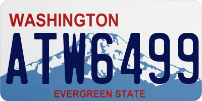 WA license plate ATW6499
