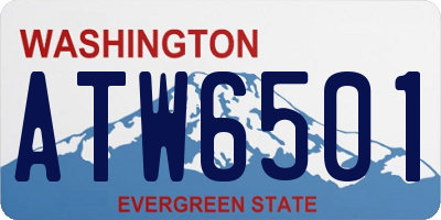 WA license plate ATW6501
