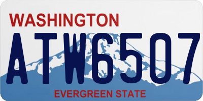 WA license plate ATW6507