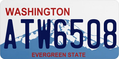 WA license plate ATW6508