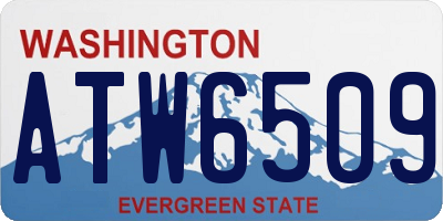 WA license plate ATW6509