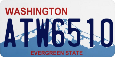 WA license plate ATW6510