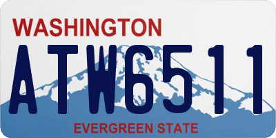WA license plate ATW6511