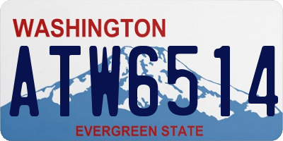 WA license plate ATW6514