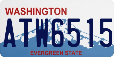 WA license plate ATW6515