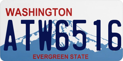 WA license plate ATW6516