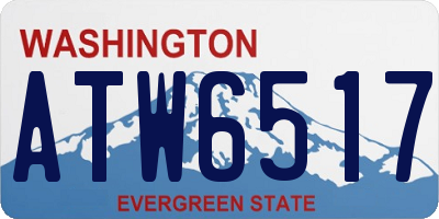 WA license plate ATW6517