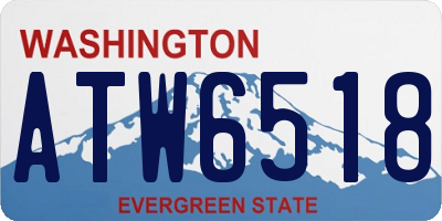 WA license plate ATW6518