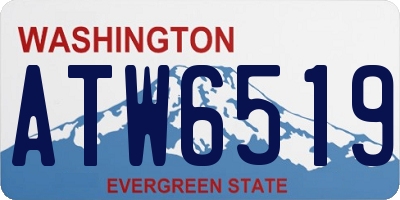 WA license plate ATW6519