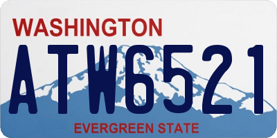 WA license plate ATW6521