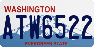WA license plate ATW6522
