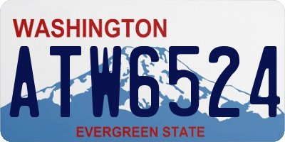WA license plate ATW6524