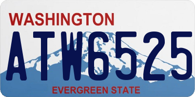 WA license plate ATW6525
