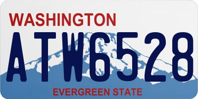 WA license plate ATW6528