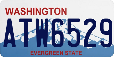 WA license plate ATW6529