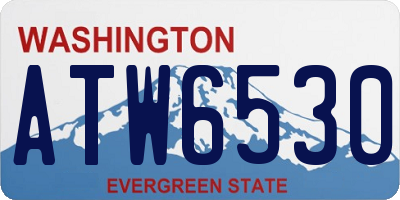 WA license plate ATW6530