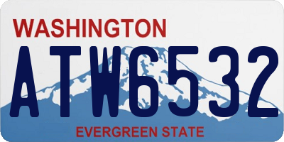 WA license plate ATW6532