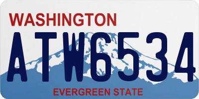 WA license plate ATW6534