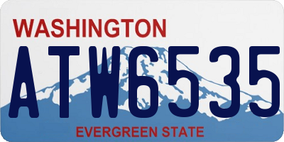 WA license plate ATW6535