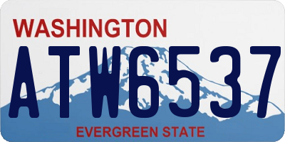 WA license plate ATW6537