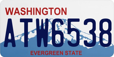 WA license plate ATW6538