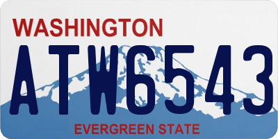 WA license plate ATW6543