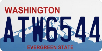 WA license plate ATW6544