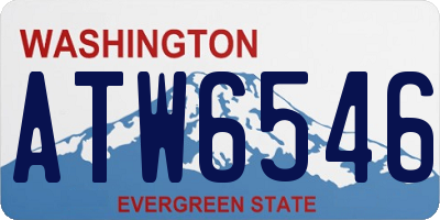 WA license plate ATW6546
