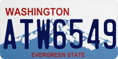 WA license plate ATW6549