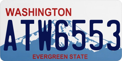 WA license plate ATW6553