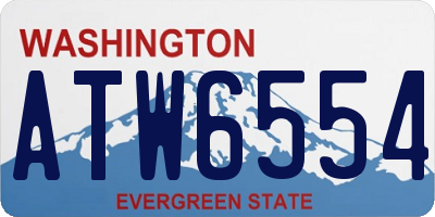 WA license plate ATW6554
