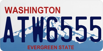 WA license plate ATW6555