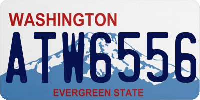 WA license plate ATW6556