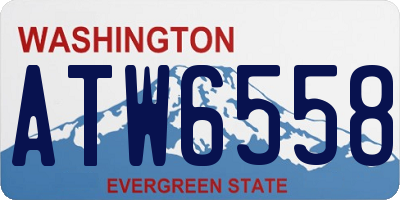 WA license plate ATW6558