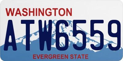 WA license plate ATW6559