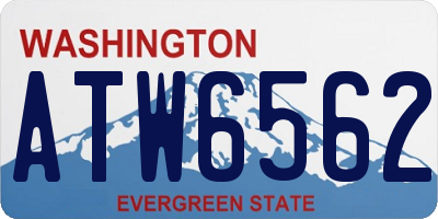 WA license plate ATW6562