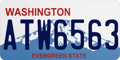 WA license plate ATW6563