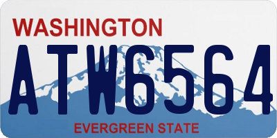 WA license plate ATW6564