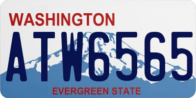 WA license plate ATW6565