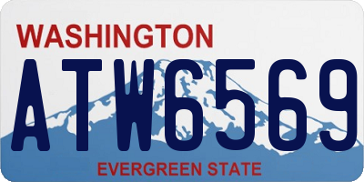WA license plate ATW6569