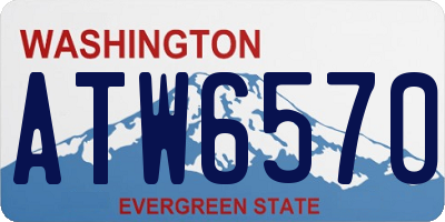 WA license plate ATW6570