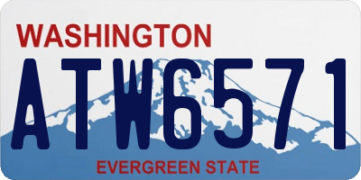 WA license plate ATW6571