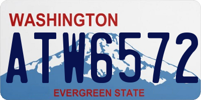 WA license plate ATW6572