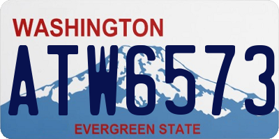 WA license plate ATW6573