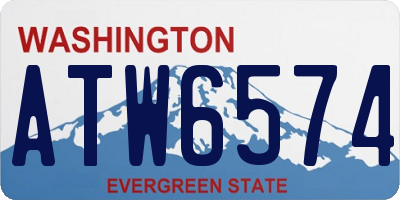 WA license plate ATW6574