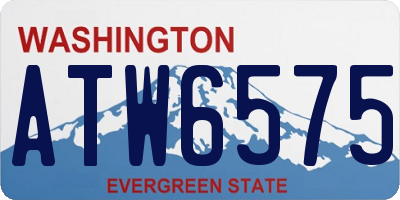 WA license plate ATW6575
