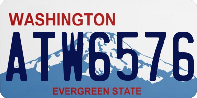 WA license plate ATW6576