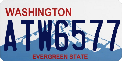 WA license plate ATW6577