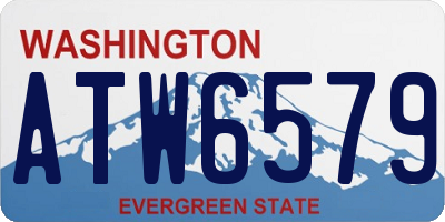 WA license plate ATW6579